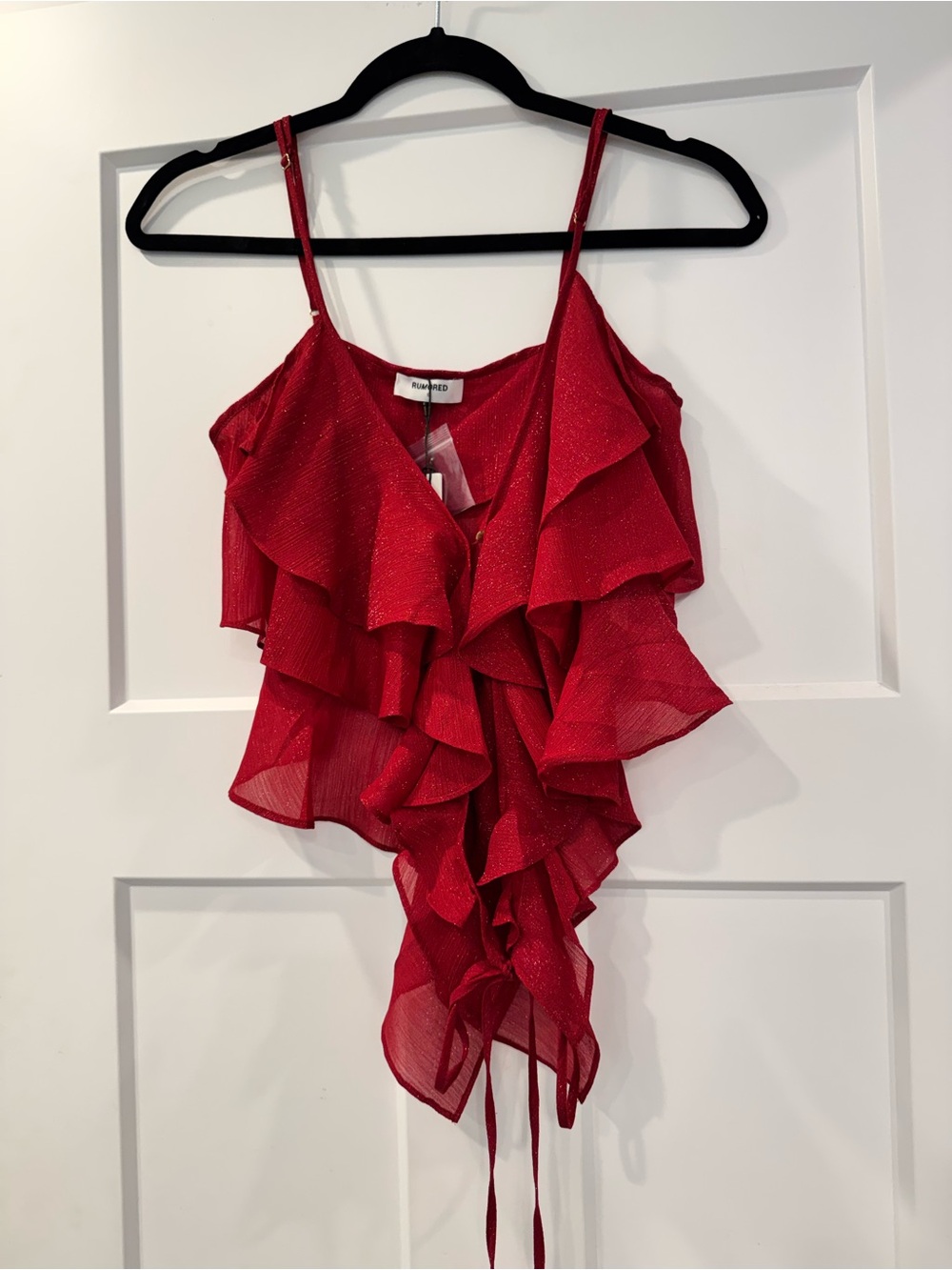 NWT - Rumored Red Ruffle Cami